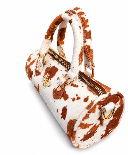 Confident Pearl - Brown Cow Print