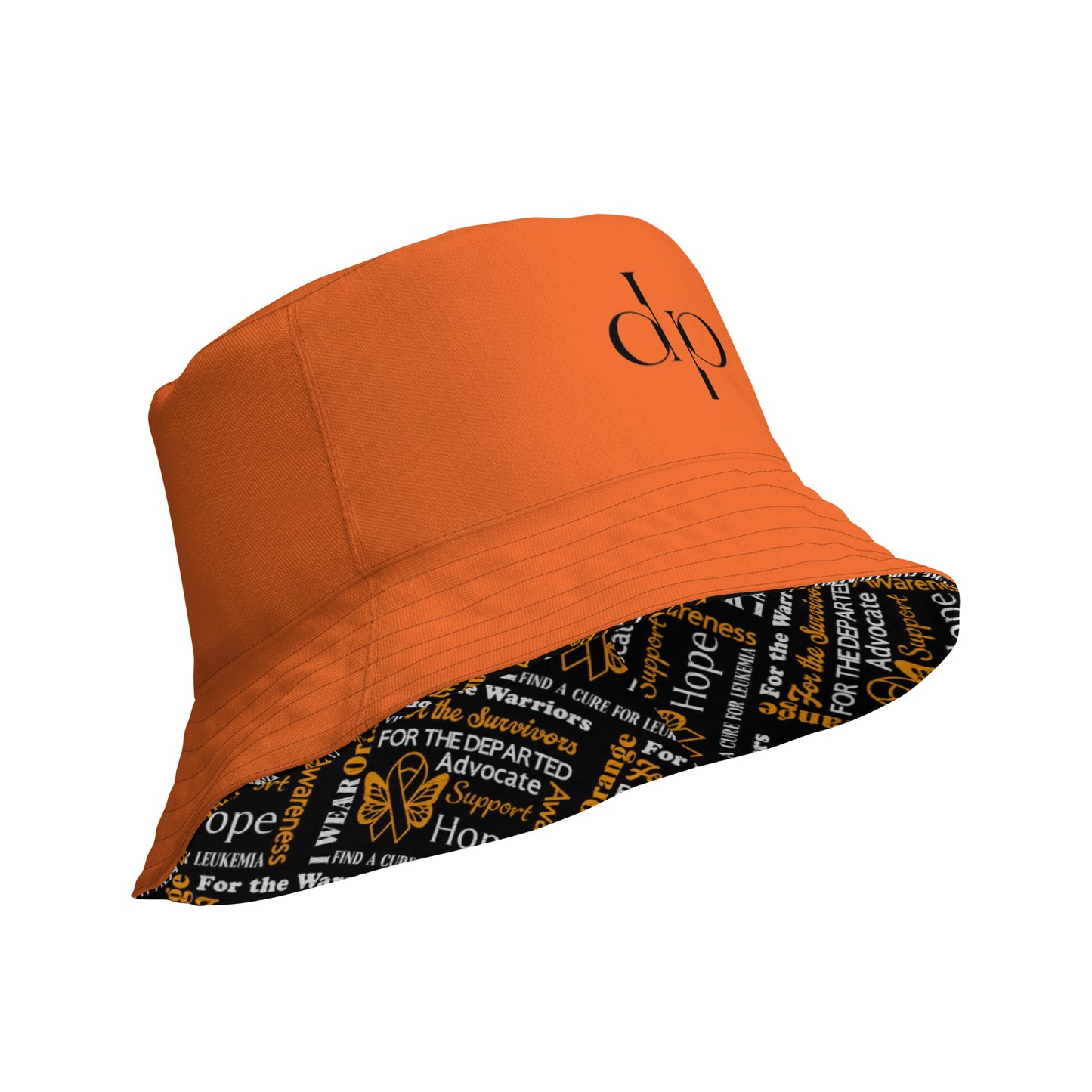 Find a Cure for Leukemia - Reversible Bucket Hat (Inside Black dp)