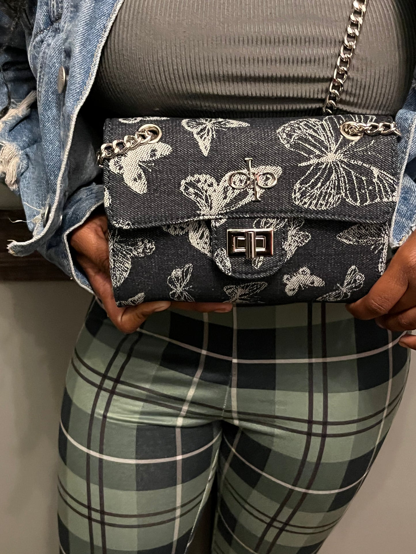 Joyful Pearl Butterfly Denim