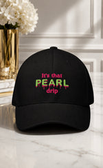 Green & Pink Pearl Drip Flex Fit Hat