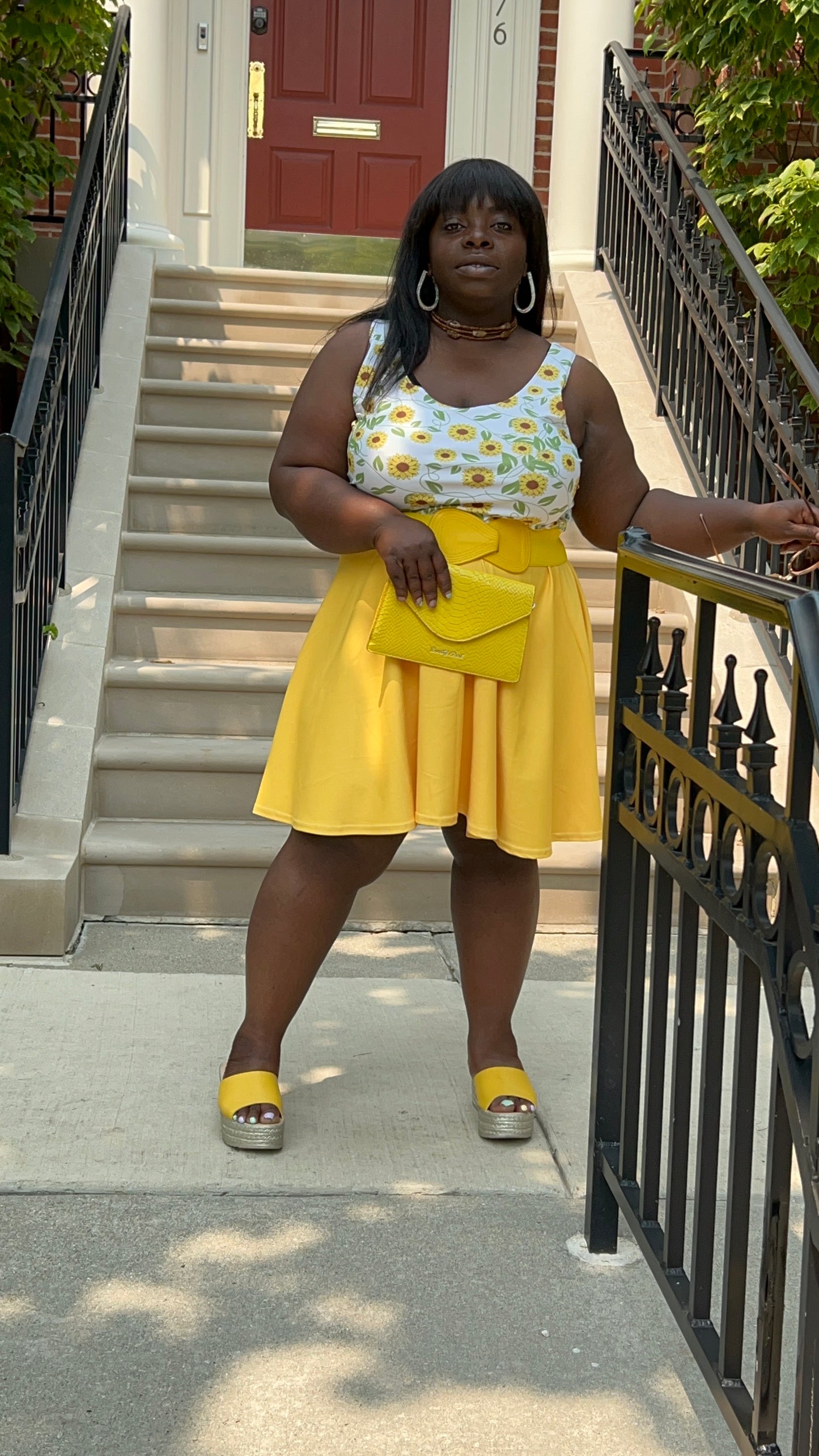 Sunflower Skater Dress