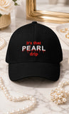 Red & White Pearl Drip Flex Fit Hat