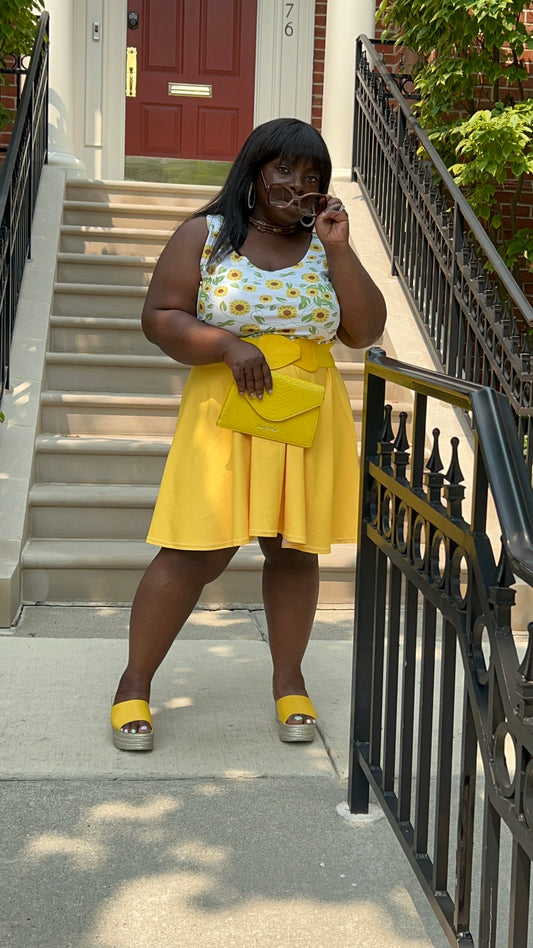 Sunflower Skater Dress