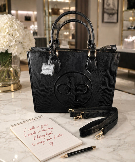 Classy Pearl (Black Tote)