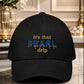 Royal Blue & Gold Pearl Drip Flex Fit Hat