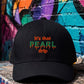 Orange & Green Pearl Drip Flex Fit Hat