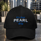 Royal Blue & White Pearl Drip Flex Fit Hat